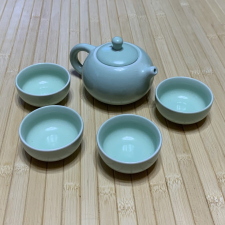 Набор чайной посуды светло-бирюзовый на 4 персоны